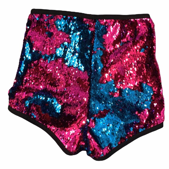 NWOT Booty Shorts Reversible Sequins Handmade - Picture 10 of 10